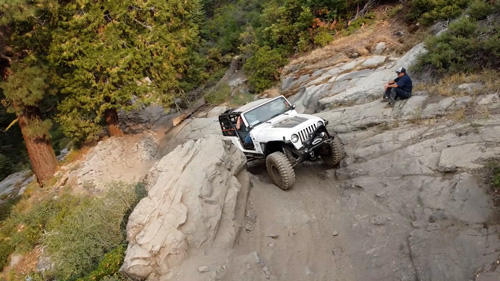 Image of vehicle climbing V-rock